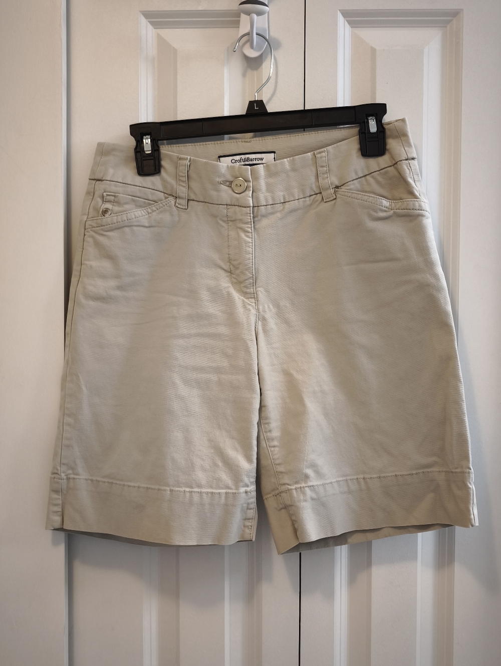 Croft&Barrow Women's Cotton Tan Bermuda Shorts